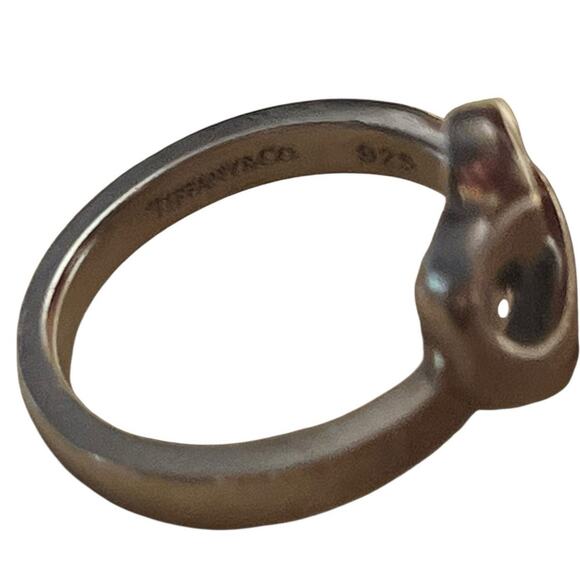 Tiffany & Co. Paloma Picasso Sterling Silver Loving Heart Ring - Size 4.5 - Picture 2 of 8